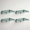 4 Pack 18" x 24" NSF Green Wire Wall Mount Shelf, Heavy Duty Commercial Metal Wall Shelf, Storage Rack for Home and Hotel by Zedfire