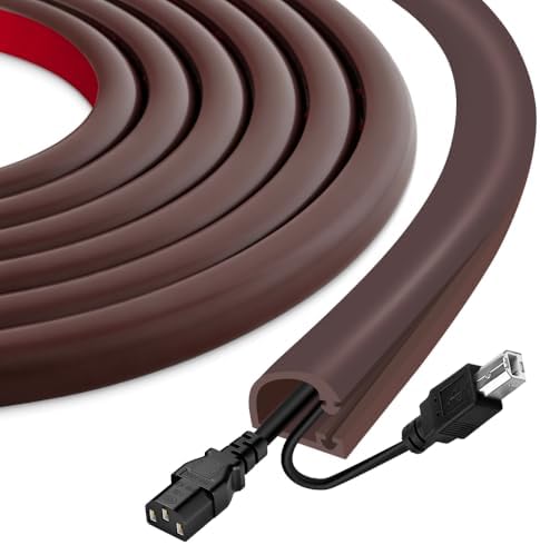 Silicone Cord Covers for Wires on Wall Cord Hider Self-Adhesive by EYAYEN