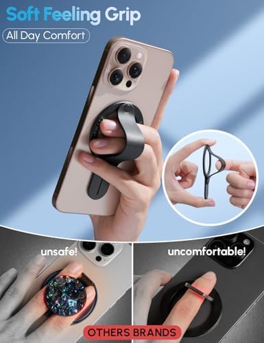 GripMate for MagSafe Phone Grip for iPhone, Slim Magnetic Phone Ring Holder - Image 3