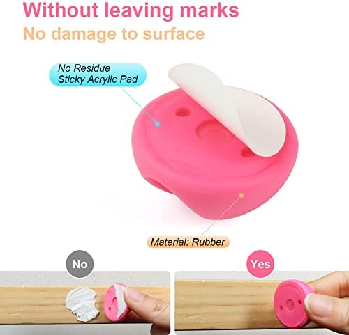 Shintop Cable Clips, Desk Cable Drop, Desk Wire Clips for All Your Computer, Electrical, Charging or Mouse Cord (Colorful,6pcs) - Image 3