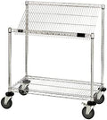 Quantum Storage Systems M1836SL34C 2-Tier Wire Shelving Work Station Cart with Slanted Top Shelf, Chrome Finish, 18" Width x 36" Length x 40" Height by QuantumStorageSystems