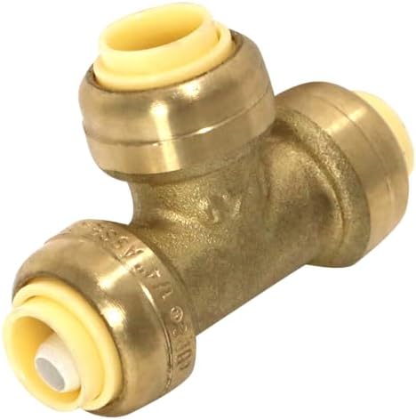 XFITTING Push Fit 1/4 Inch x 1/4 Inch x 1/4 Inch Push Fit Tee, 5 Pieces - Image 2