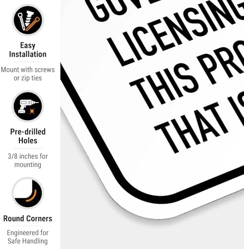 No Open Carry of Handgun Prohibited Texas §3007 Sign, - Image 2