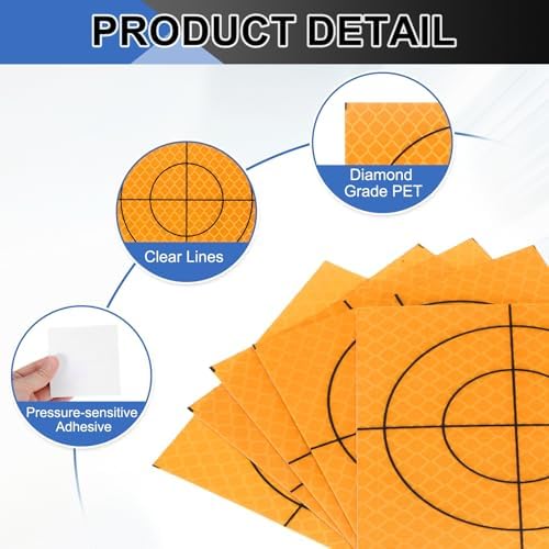 PATIKIL Survey Reflector Target Self-Adhesive Reflective Sheet Target Mark Tape, Suit for Ship Inspection - Image 3