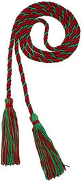 Tassel Depot Graduation Honor Cord - Red/Kelly - Every School Color Available - Made In Usa by TasselDepot