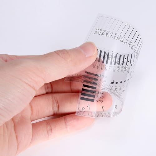HARFINGTON 3pcs High Precision SEC Size Estimation Chart 90x55mm 0.16mm Covered Transparency Flaw Detection Film Ruler for Diameter and Line Width Defects Measuring - Image 5