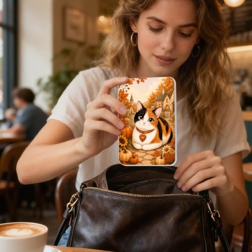 Autumn Pumpkin Calico Metal Tin Box with Lid,Storage Container - Image 7