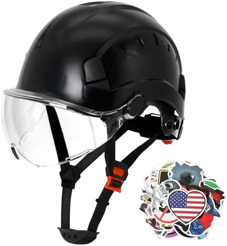 Aolamegs Construction Hard Hat with Visor and Chin Strap for Men,ANSI Z89.1 by Aolamegs