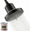 360 Degree Rotated Black Shower Head ＆ Filter COMBO ! Anti - Chlorine Hard Water Filtered Shower Heads 6 Inch- 7 Sprays High Pressure Showerheads with 25 Stage Filtration for Adult and Baby by WCQQProfetionalSanitaryWare