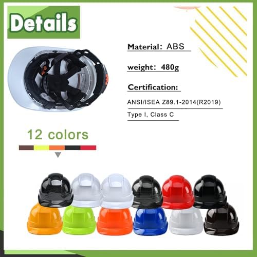 Customized Safety Hard Hat Construction Work Safety Helmet Adjustable Ratchet Suspension Full Brim with Abs Shell Construction hat - Image 6