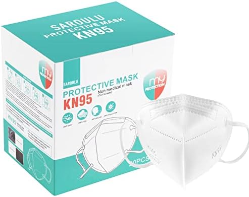 SAROULU 5-Layer Breathable Disposable KN95 Face Masks Respirator Cup Dust Safety Protection Mask - Image 2