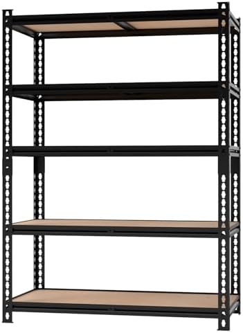 72" H Heavy-Duty Garage Shelving | Metal Garage Storage Racks, 3,500-pound Capacity; Adjustable Shelving for Garage Storage, Multi-Purpose Shelving Unit,72H*36.04W*16D by RUYKPTA