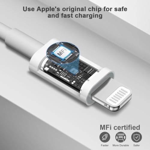 iPhone 14 13 12 Charger Fast Charging 20W USB C Wall Charger with 6FT Cable - Image 3
