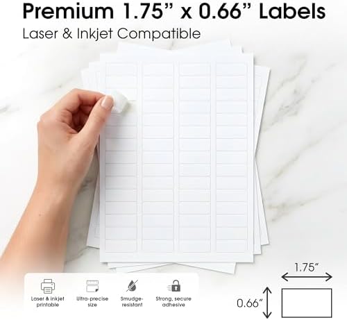 1 3/4" X 2/3" Matte White Return Address Labels - Image 2