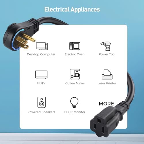 [ETL Listed] Cable Matters 2-Pack Rotating Flat Plug Extension Cord, 3ft - Image 6