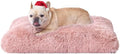 EHEYCIGA Fluffy Dog Crate Bed for Medium Dogs, Plush Crate Pad, Pink by EHEYCIGA