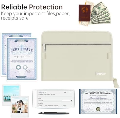 ENGPOW Expanding File Folder,Fireproof 13 Pockets Document Organizer Bag - Image 3