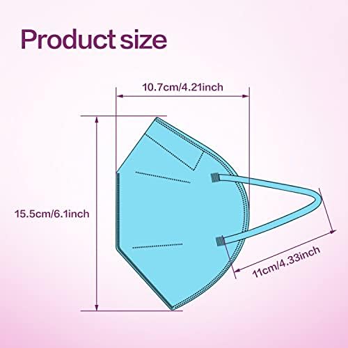 Miuphro KN95 Disposable Face Mask Multicolor KN95 Safety Masks, 5-Ply Breathable Respirator Protection Masks for Man and Women 25 Pack - Image 2