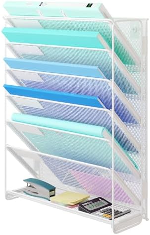 Kuntine.B Wall File Organizer Office Hanging Magazine Holder Wall File Organizer for Office Home by KuntineB