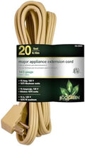 GoGreen Power (GG-25620) 14/3 20’ SPT-3 Appliance Cord, Beige by PowerByGoGreen