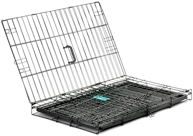 Carlson Secure and Compact Double Door Metal Dog Crate, Medium with Divider Panel - Image 6