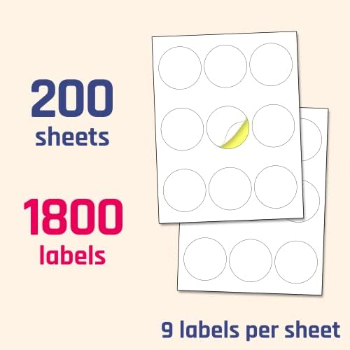 2.5 inch Round Labels Printable Circle Stickers - 8.5" x 11", 200 Sheets - Image 7