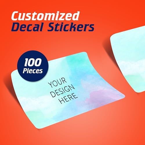 Custom Vinyl Stickers Your Image, Text, Design, Logo. Waterproof Personalized Business Labels Packaging, Bottles, Jars, Candles, Handmade. Dishwasher Safe, UV Protected, 30+ Designs Sky Blue, 6x4 - Image 2