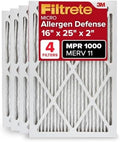 Filtrete 16x25x2 Air Filter, MERV 11, MPR 1000, 4 HVAC Filters by Filtrete