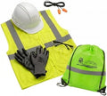 AABACO PPE Kit, Vest, Hard Hat, Gloves & Glasses, Hi-Vis Yellow, Gloves XL by AabacoEnvironmental