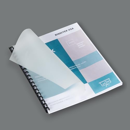 Binditek 12 Mil Binding Covers, 8.5x11 Inches, Semi-Transparent, 50 Pack - Image 5