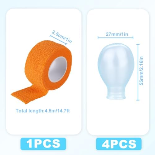 4pcs Waterproof Thumb Protector, Reusable Silicone Finger Sleeve Cover - Image 2