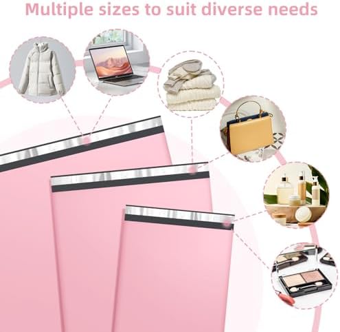 Famagic 30 Pack Pink Poly Mailers Variety Pack, 10x13&14.5x19&19x24 - Image 5