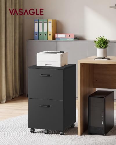 VASAGLE 2-Drawer File Cabinet, Small Rolling Filing Cabinet - Image 3