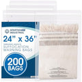 24" X 36" (200 Count) Self Seal Clear Poly Bags with Suffocation Warning by SpartanIndustrial