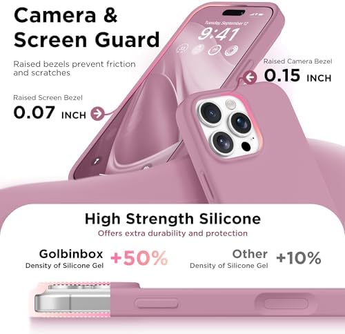 GolbinBox Magnetic for iPhone 16 Pro Max Case, Silicone Cover, Blackcurrant - Image 5