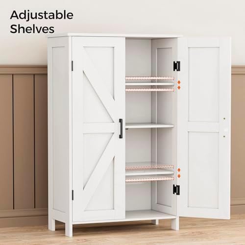 Homleke 43.3" H Farmhouse Bathroom Storage Cabinet with Adjustable Shelves - Image 5