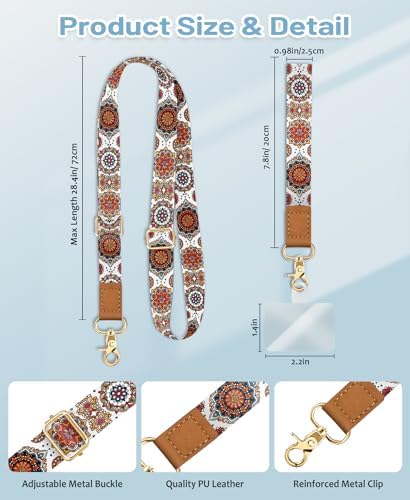 Yonlevres Phone Lanyard Crossbody Strap Wrist Neck Adjustable Women Boho - Image 6