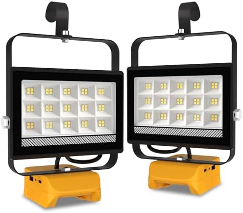 T-SUN 60W Work Light Compatible with Dewalt 18V/20V Battery by T-SUN