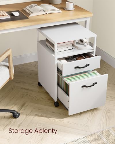 VASAGLE 2 Drawer File Cabinet, Rolling Printer Stand - Image 2