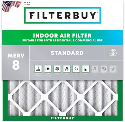 Filterbuy 10x10x2 Air Filter MERV 8 Dust & Allergy Defense (1-Pack) by Filterbuy