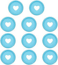 PATIKIL 24mm Plastic Book Binding Discs, 11 Pack Discbound Expansion Discs Heart Binder Rings for DIY Notebook Planner, Blue by PATIKIL