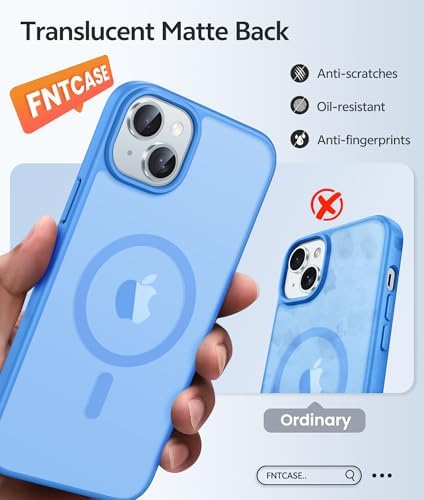 FNTCASE for iPhone 15/14/13 Case, Fit for Magsafe, Glass Screen Protector - Image 6