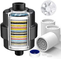 SR SUN RISE 20 Stage Shower Filter for Hard Water, 3 Cartridges, Black by SRSUNRISE