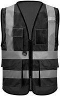 High Vis Safety Vest Reflective Strips, Multi-Pocket Design, Available in Yellow,Orange,black,Pink,blue,Red,purple by Unknown