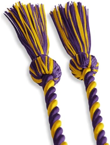 Endea Graduation Single Honor Cord Two-Color (Purple/Gold) - Image 4