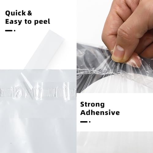 POLYSELLS 500 Count 10"x13" Strong Self Seal Clear Poly Bags with Suffocation Warning for Packaging, Shipping, T-Shirts, Clothes & FBA, Permanent Adhesive - Image 5