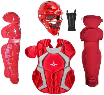 All-Star Player's Series Youth Catcher’s Kit – Complete Protective Baseball/ Softball Gear Set, NOCSAE Certified, Ages 7-16 by All-Star