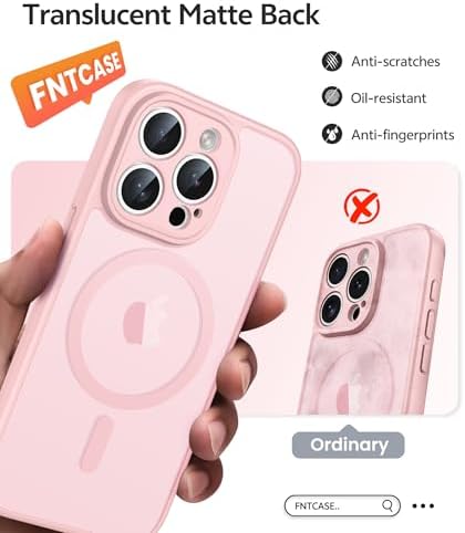 FNTCASE for iPhone 15 Pro Max Case, Fit for Magsafe, Glass Screen Protector - Image 6