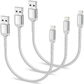 1.5ft iPhone Charging Cable Short, 3-Pack Braided USB A to Lightning Cord CarPlay [MFi Certified] Compatible with Apple iPhone 14 13 12 11 Pro/Max/Mini Xs SE2, Short Lightning Cable for Car by ULIFTUS