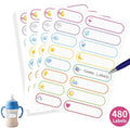 480 Pcs Waterproof Labels for Kids Stuff Daycare Name Bottle Essentials by MOWPOG
